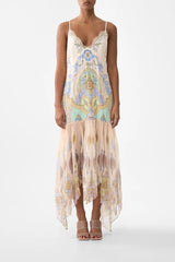 Minimal Slip With Pleated Chiffon Skirt - East Of Istanbul