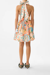 Ruffle Hem Halter Short Dress - Meet Me In Mallorca