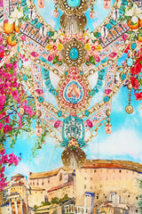 Tie Sleeve Short V Neck Kaftan - Meet Me In Mallorca