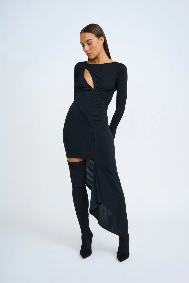 DAKOTA JERSEY DRESS - BLACK