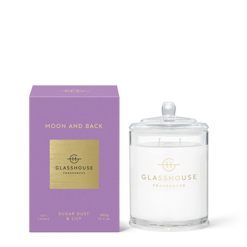 MOON AND BACK Sugar Dust & Lily 380g Candle