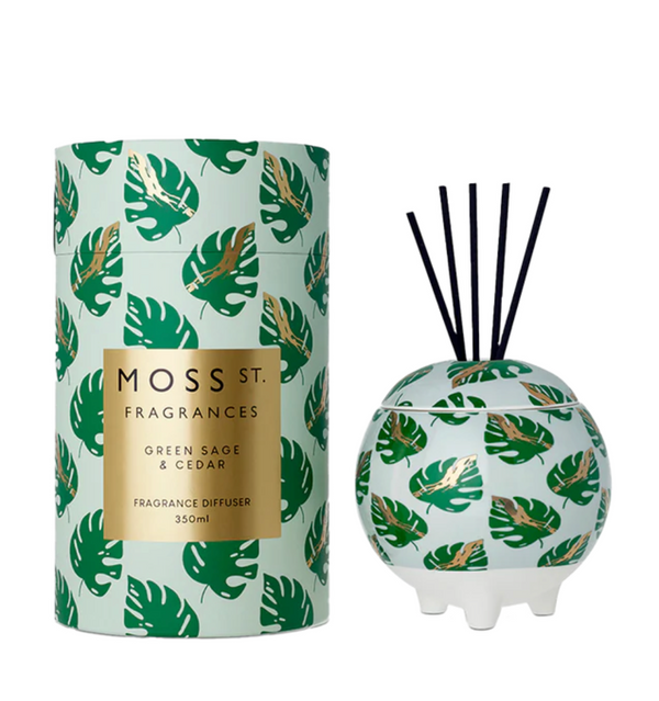 Green Sage & Cedar Ceramic Diffuser 350ml