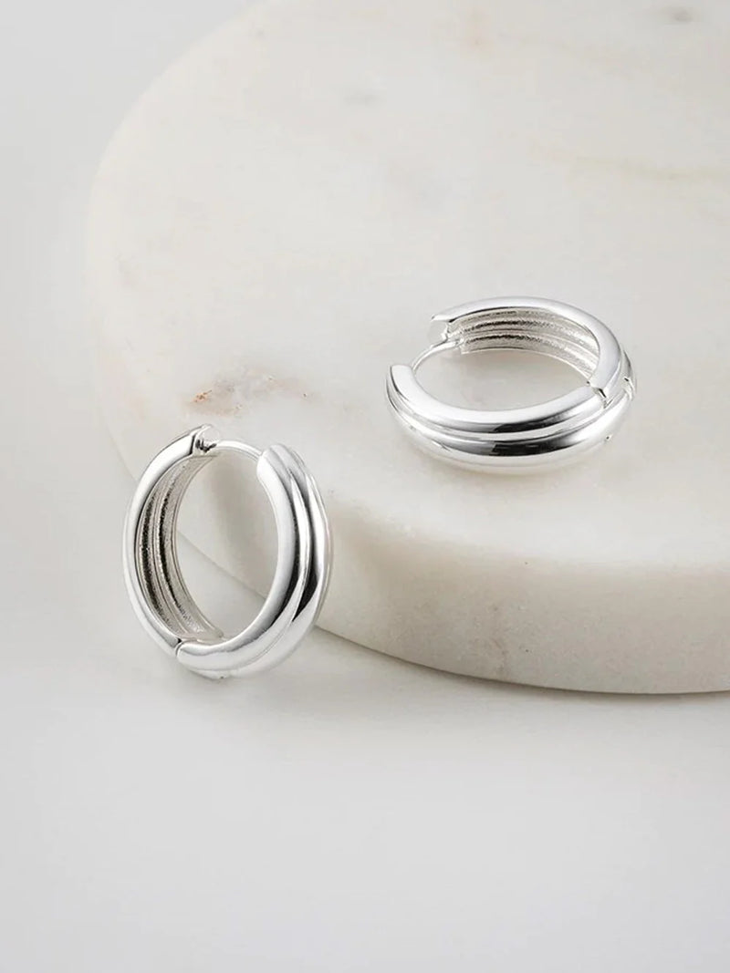 PARIS HOOP EARRING - SILVER