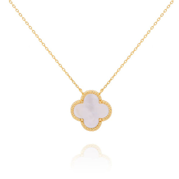 Amara Clover Necklace - Gold/Mother of Pearl