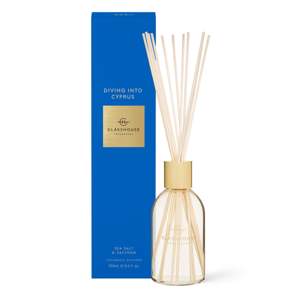 Diving Into Cyprus - Sea Salt & Saffron Fragrance Diffuser 250ml