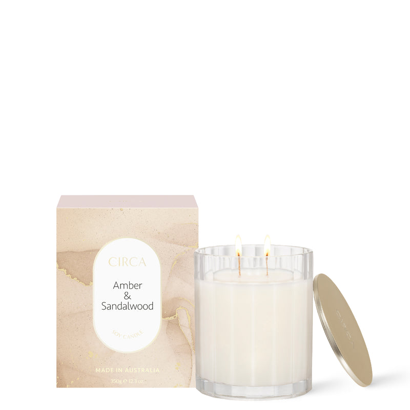 Scented Soy Candle 350g - Amber & Sandalwood