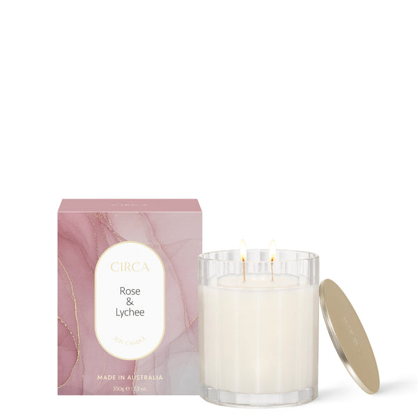 Scented Soy Candle 350g - Rose & Lychee